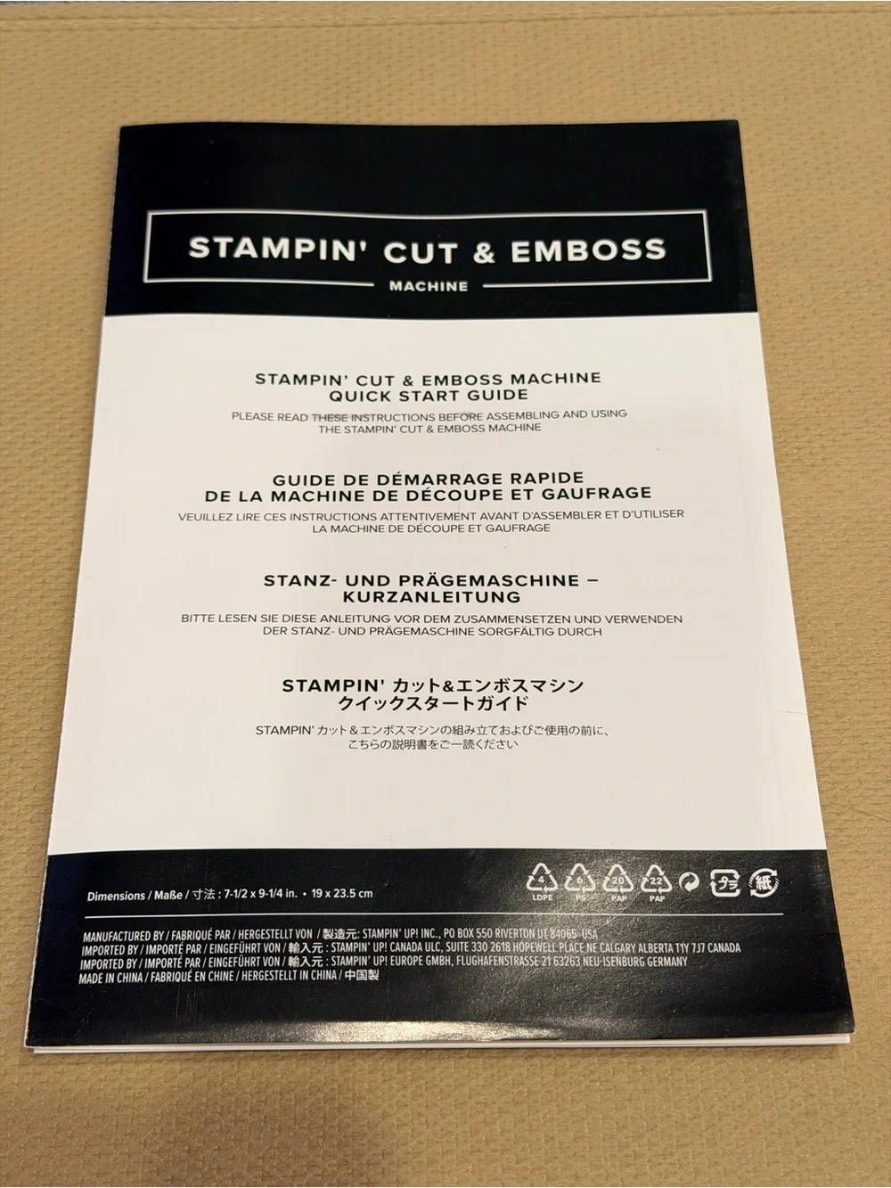 Stampin' Up! Stampin' Cut & Emboss Machine - Picture 1 of 8